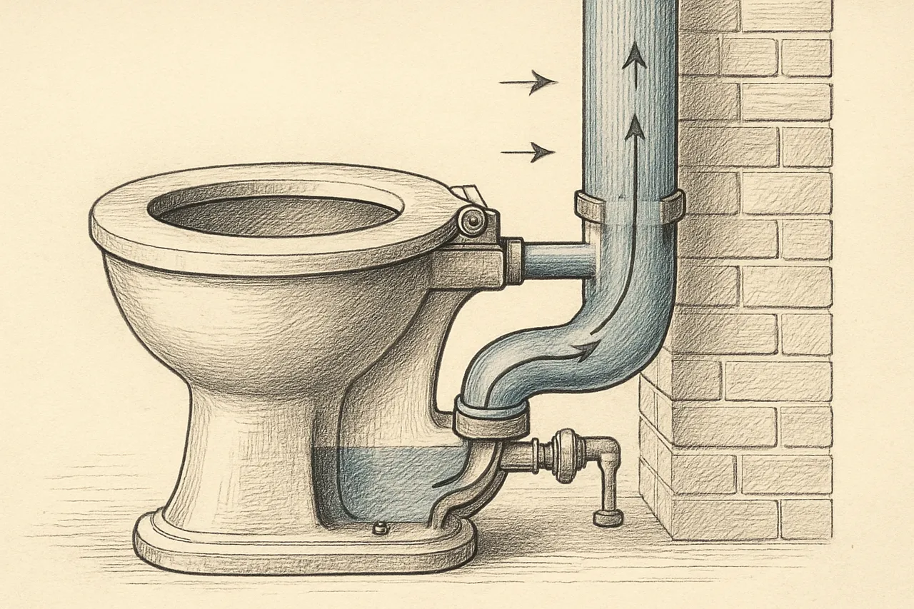 Illustration for A Toilet for Automatically Exhausting Odious Air