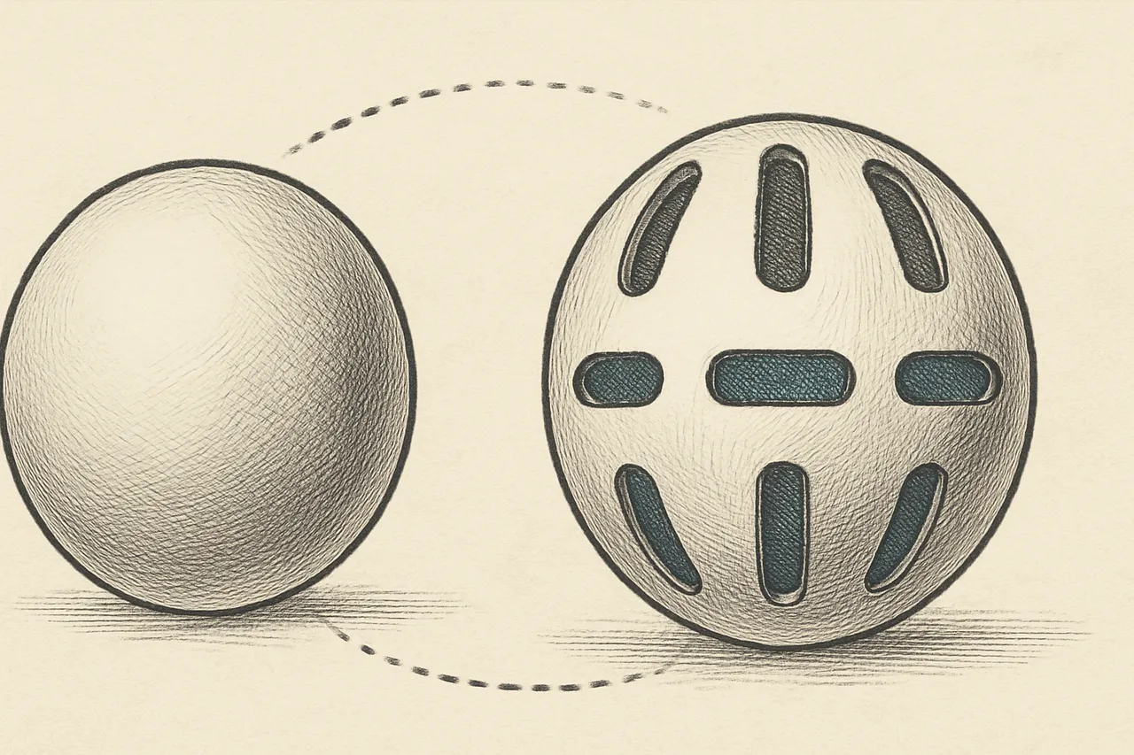 A Father Cut Holes in a Plastic Ball So His Son Could Throw a Curve in a Small Backyard