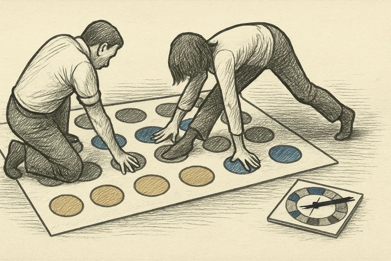 Twister's Patent Is Titled 'Apparatus for Playing a Game Wherein the Players Constitute the Game Pieces'